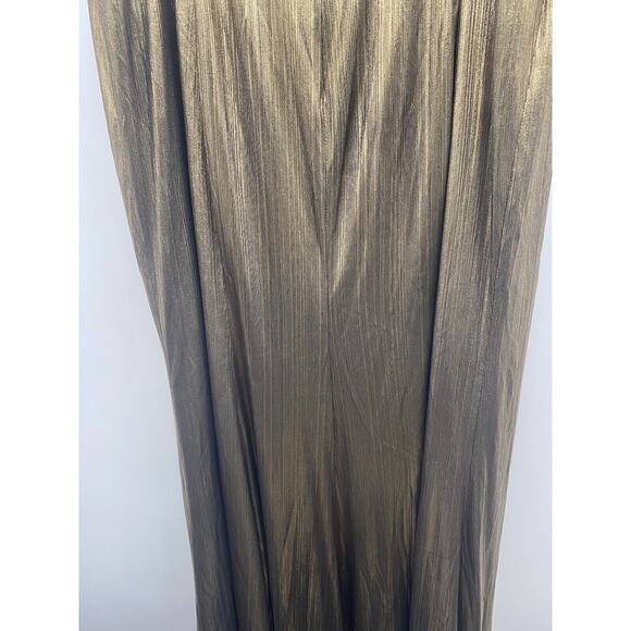 Leena for Mac Duggal Women's Gold Long Sleeve Sequined Gown/Dress Size 16 - Picture 11 of 16